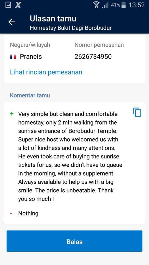 Homestay Bukit Dagi Borobudur Magelang Eksteriør billede